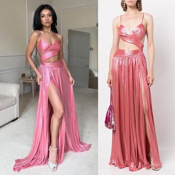 NWT Retrofête AGLAIA Cutout Maxi Dress in Calypso Coral Medium - Picture 3 of 16